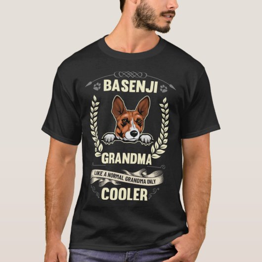 T-shirt Basenji Grandma Like A Normal Grandma Only Cooler (Devant)