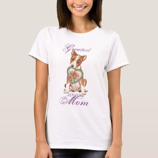 T-shirt Basenji Heart Mom (Devant)