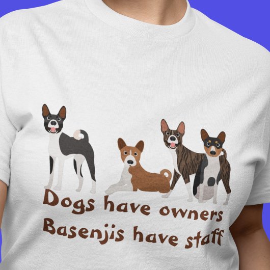 T-shirt Basenji Hound Chiens Drôle Ont Des Propriétaires