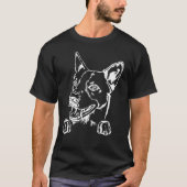 T-shirt Basenji Hound Tête esquissée (Devant)
