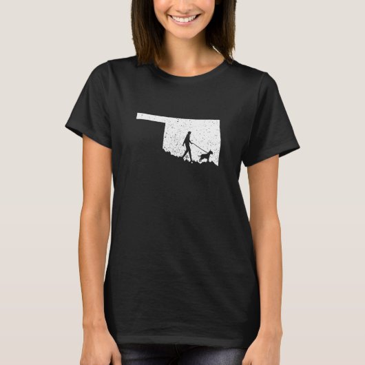 T-shirt Basenji marcher Chien Oklahoma (Devant)