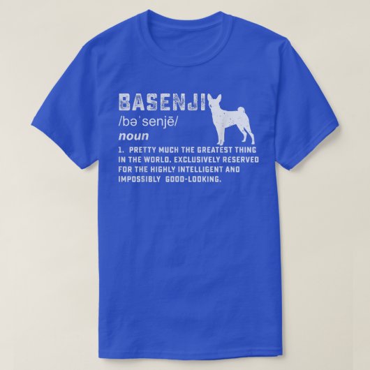 T-shirt Basenji propriétaire chien drôle amant animal drôl (Design devant)