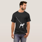 T-shirt Basenji sur un chien en laisse Maman Papa Animal d (Devant entier)