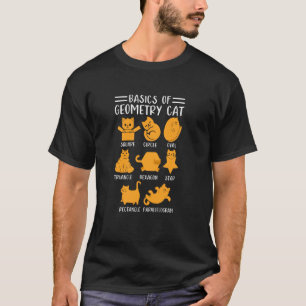 T-shirt Bases de la géométrie de chat Prof de maths drôle