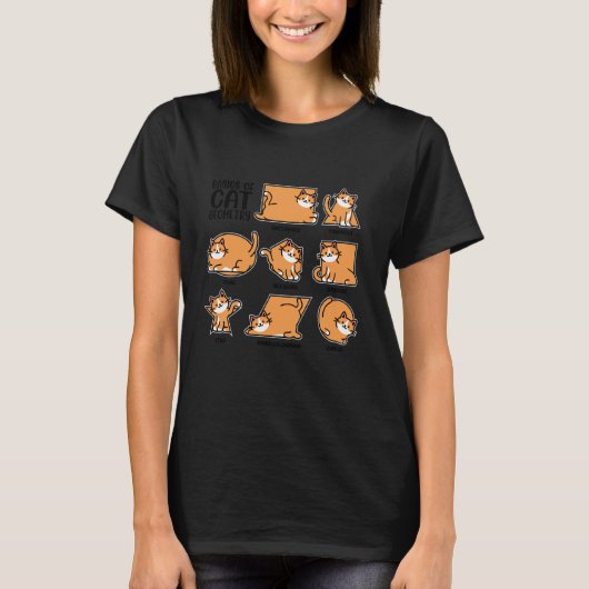 T-shirt Bases De La Géométrie Féline, Prof De Maths, Chat (Devant)