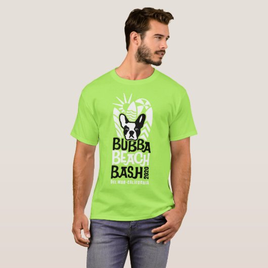 T-SHIRT BASH DE PLAGE DE BLG BUBBA 2020 (Devant entier)