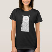 T-shirt Bashful Llama Alpaca Garçon fille enfants (Devant)