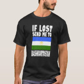 T-shirt Bashkortostan Drapeau design Si perdu envoyez-moi  (Devant)