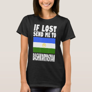 T-shirt Bashkortostan Drapeau design Si perdu envoyez-moi