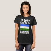 T-shirt Bashkortostan Drapeau design Si perdu envoyez-moi (Devant entier)