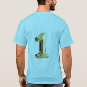 T-shirt basic bleu Horizon pour hommes Original 1 (Dos)