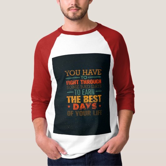 T-shirt Basic Men's Rangal 3/4 à manches (Devant)