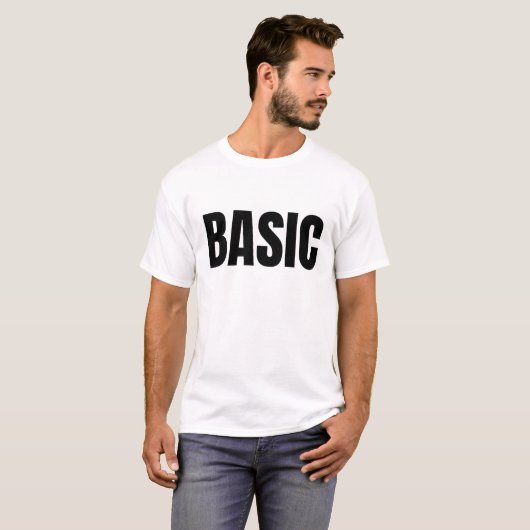 T-shirt Basic Minimal Typography Black (Devant entier)