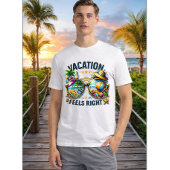 T-shirt basic pour hommes "Vacation Feels Right" É