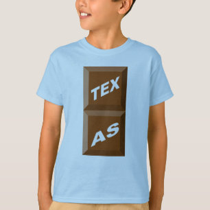 T-SHIRT BASIE BLUE CIEL TEXAS CHOCOLAT