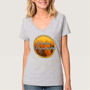 T-shirt basique à encolure en V pour femme