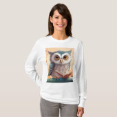 T-shirt basique à manches longues pour femmes (Devant entier)