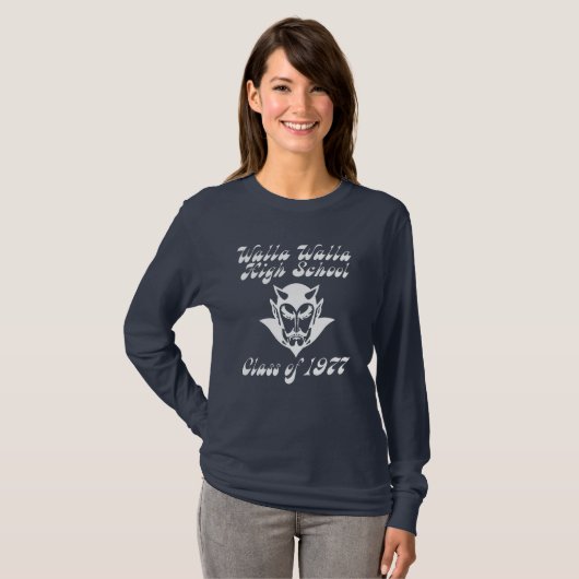 T-shirt basique à manches longues pour femmes - Fo (Devant entier)