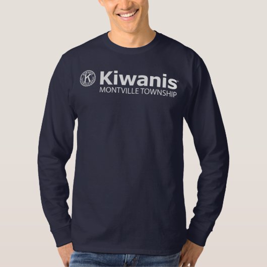 T-shirt basique à manches longues pour hommes (Devant)