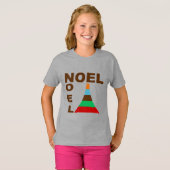T-shirt basique acier Design NOEL GATEAUX (Devant entier)