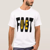 T-shirt basique blanc Design FOOT UE (Devant)