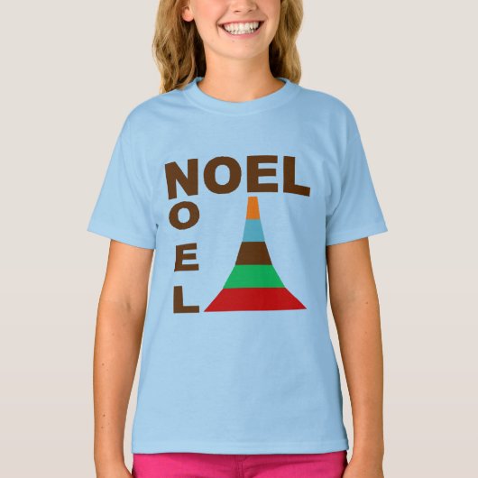 T-shirt basique bleu clair Design NOEL GATEAUX (Devant)