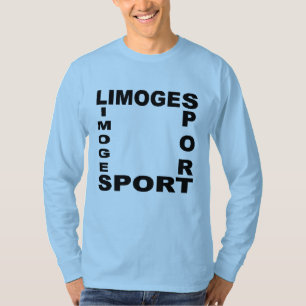T-shirt basique bleu clair hommes LIMOGES  SPORT