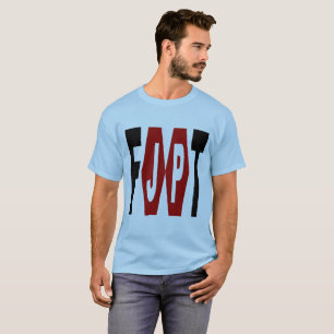 T-shirt basique bleu Design FOOT JAPON