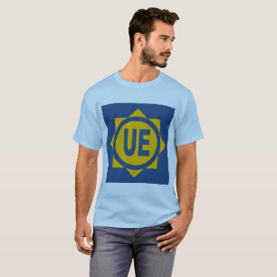 T-shirt basique bleu hommes Design UE