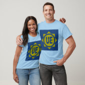 T-shirt basique bleu hommes Design UE (Unisexe)