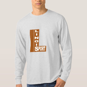 T-shirt basique cendre  DESIGN  ILLINOIS  SPORT 