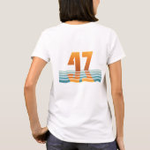 T-Shirt basique double face Sunset 47 pour femmes (Dos)
