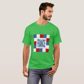 T-shirt basique foncé trèfle vert FRANCE (Devant entier)