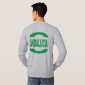 T-shirt basique gris dos DESIGN ANDALUCIA (Dos entier)
