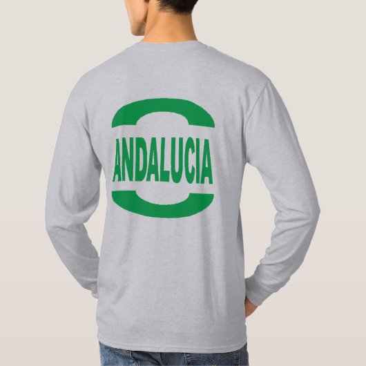 T-shirt basique gris dos DESIGN ANDALUCIA (Dos)