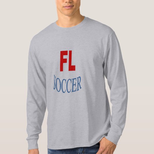 T-shirt basique gris FLORIDA SOCCER (Devant)