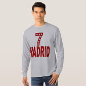 T-shirt basique gris  MADRID  7 ETOILES (Devant entier)