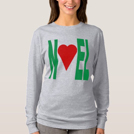 T-shirt basique gris pour femmes NOEL (Devant)