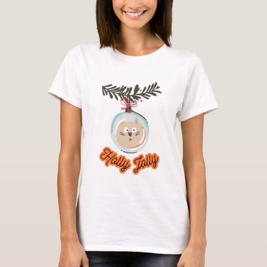 T-shirt basique joyeusement festif pour femmes (Devant)
