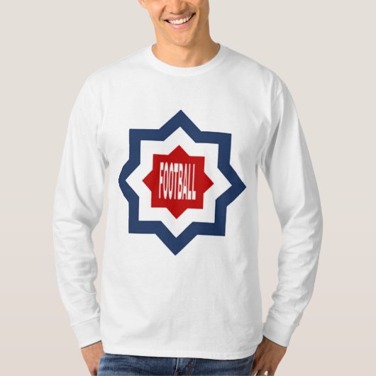 T-shirt basique manches longues DESIGN FOOTBALL (Devant)