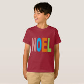 T-shirt basique marron Design NOEL (Devant entier)