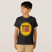 T-shirt basique noir Design GATEAU NOEL (Devant entier)