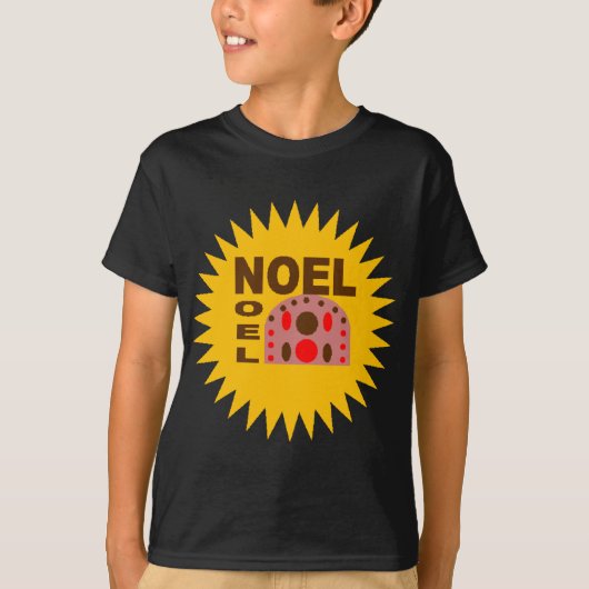 T-shirt basique noir Design GATEAU NOEL (Devant)