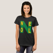 T-shirt basique noir Design NOEL (Devant entier)