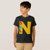 T-shirt basique noir Design NOEL (Devant entier)
