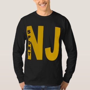 T-shirt basique noir NEW JERSEY SPORT