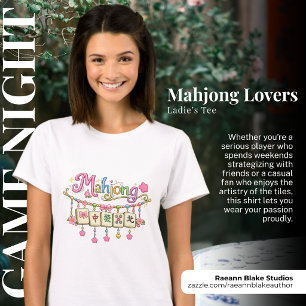 T-Shirt basique pour dames amoureuses de Mahjong f