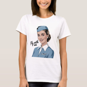 T-Shirt basique pour femme Hôtesse de l'air scandi