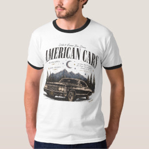 T-shirt basique pour hommes amiracn cars