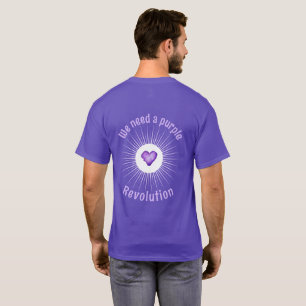 T-Shirt basique pour hommes Purple Revolution No K